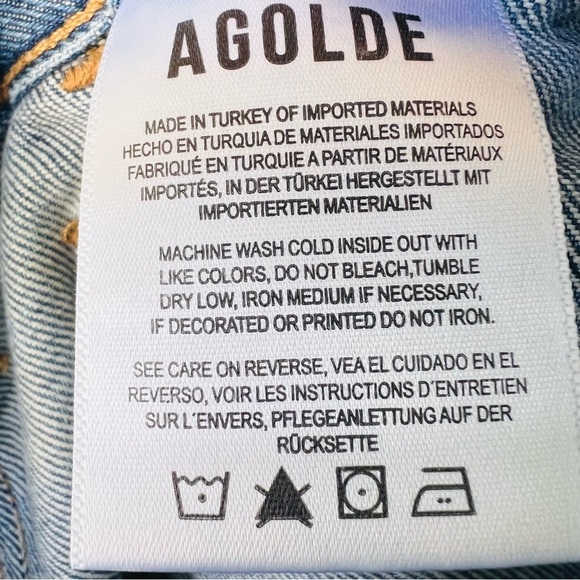 AGOLDE COOPER WIDE LEG CARGO JEANS SIZE 33 NWT Retail $285 - Picture 6 of 11